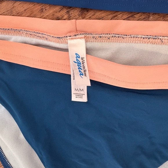 La Vie En Rose Blue and Pinky Peach Bikini Bottom - Picture 2 of 2